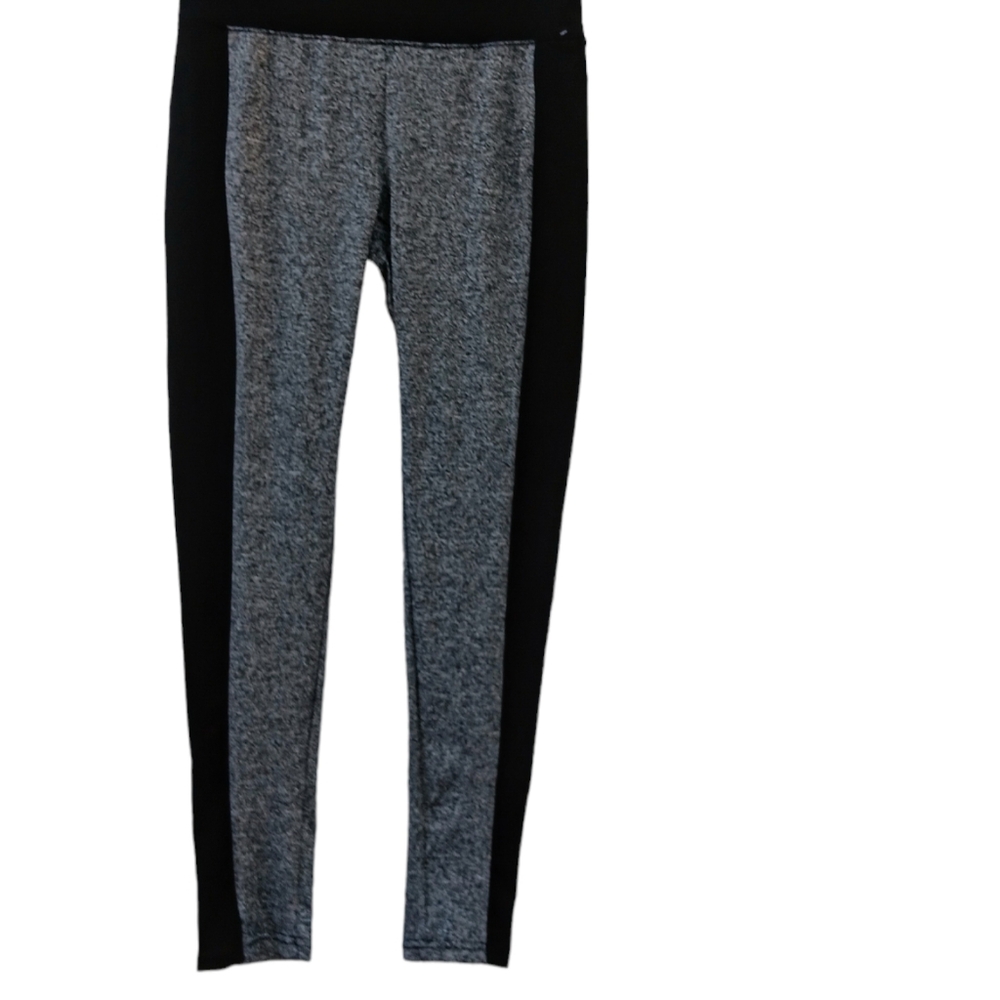 LOVE & CHARM WOMEN'S LEGGINGS GREY/BLACK  SIZE SMALL / MEDIUM